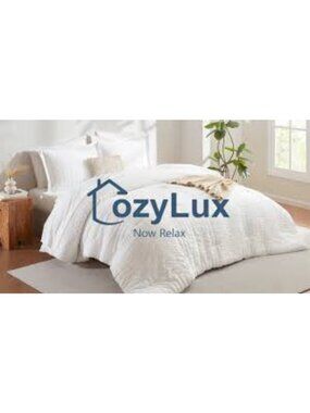 CozyLux Queen Bedding Comforter Set With Fitted Sheet & Pillowcase 100% Polyeste